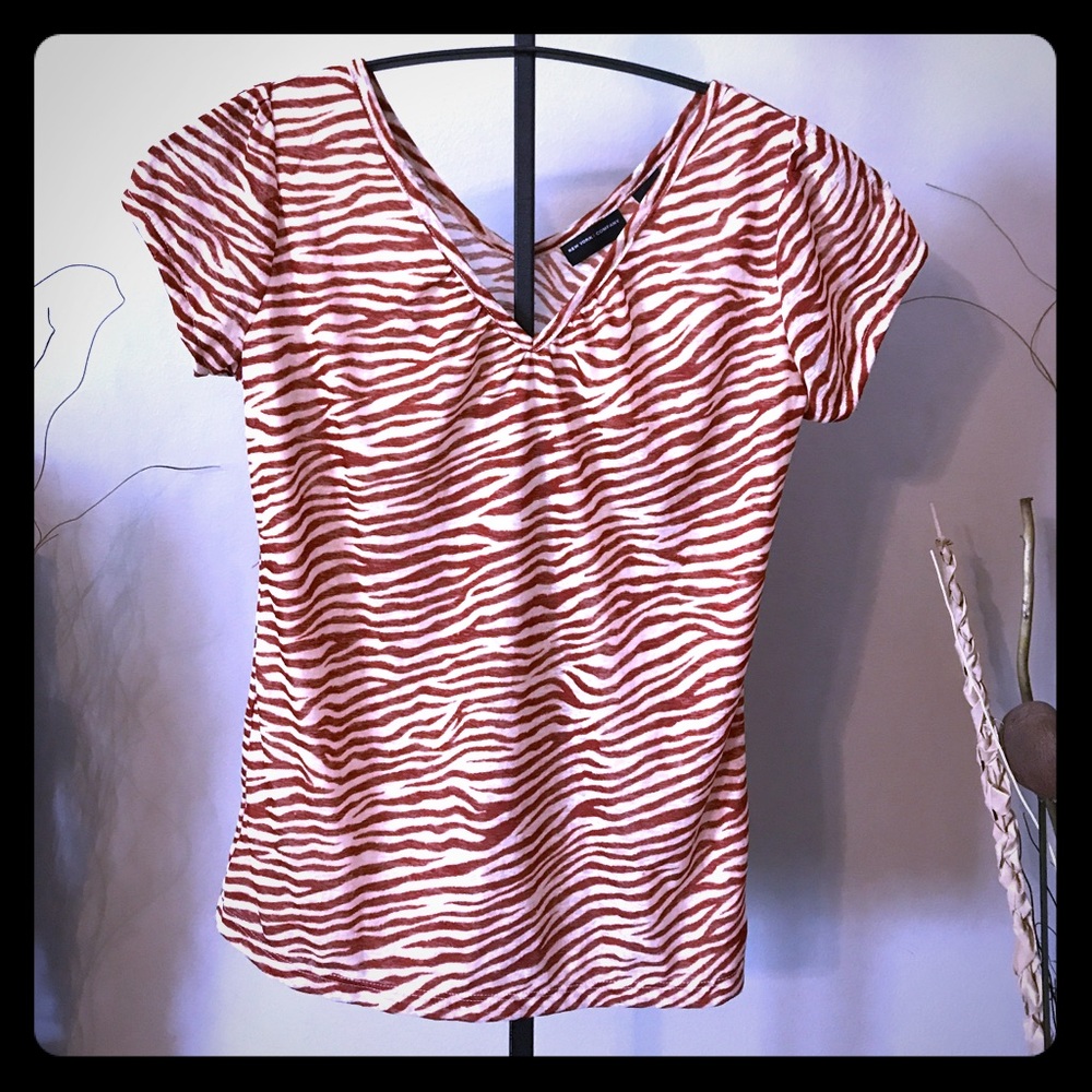 Rustic colored zebra print shirt
