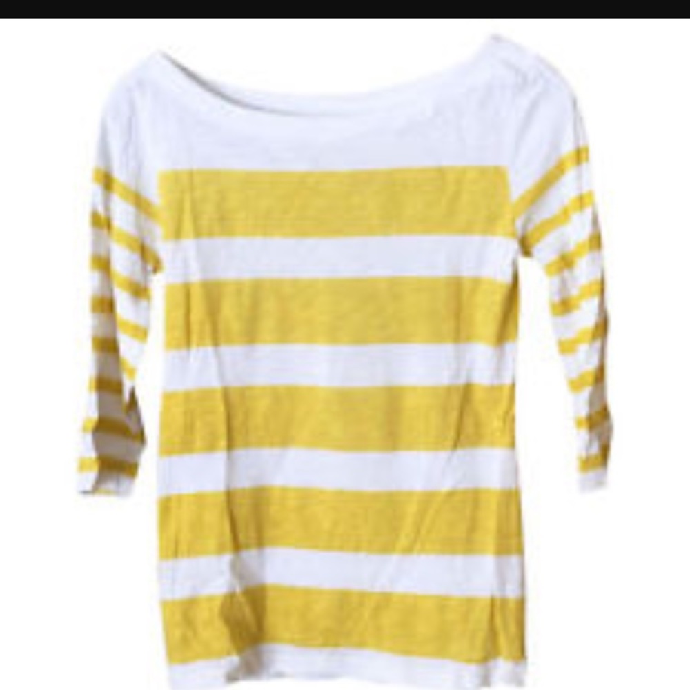 Striped Yellow 3/4 cotton Shirt