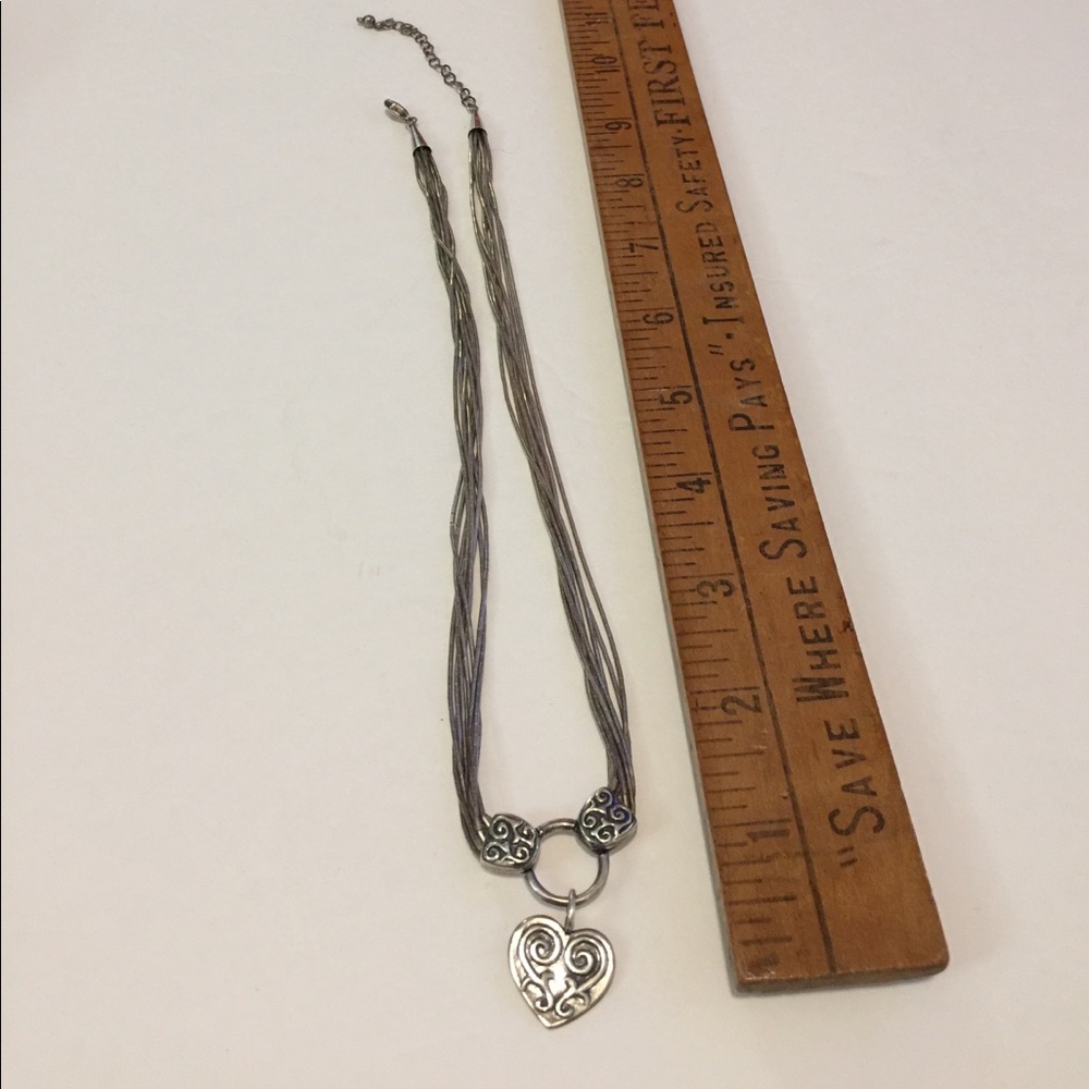 Sterling Silver Necklace with Heart Pendant