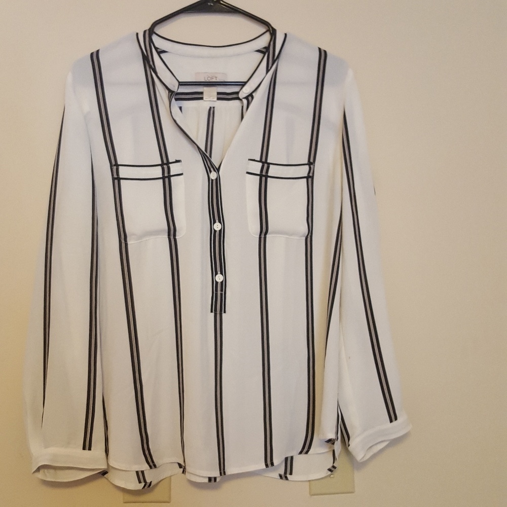 Loft striped blouse Large petite