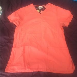 Salon Pink Scrub Top