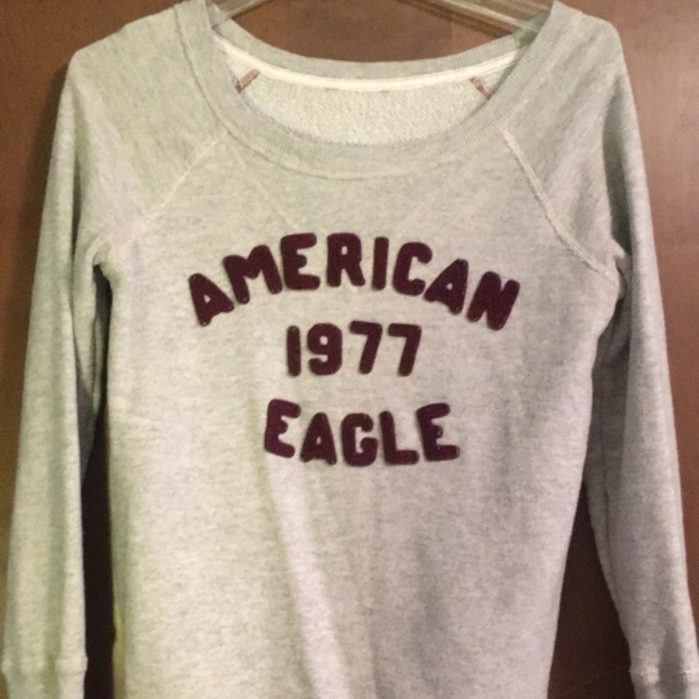 A&E Gray and Maroon Sweater