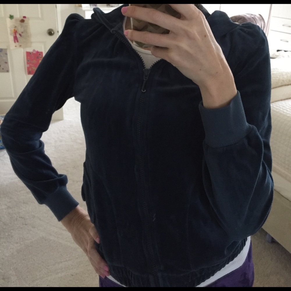 Juicy couture navy velour jacket