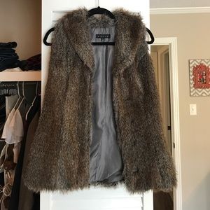 Faux fur vest