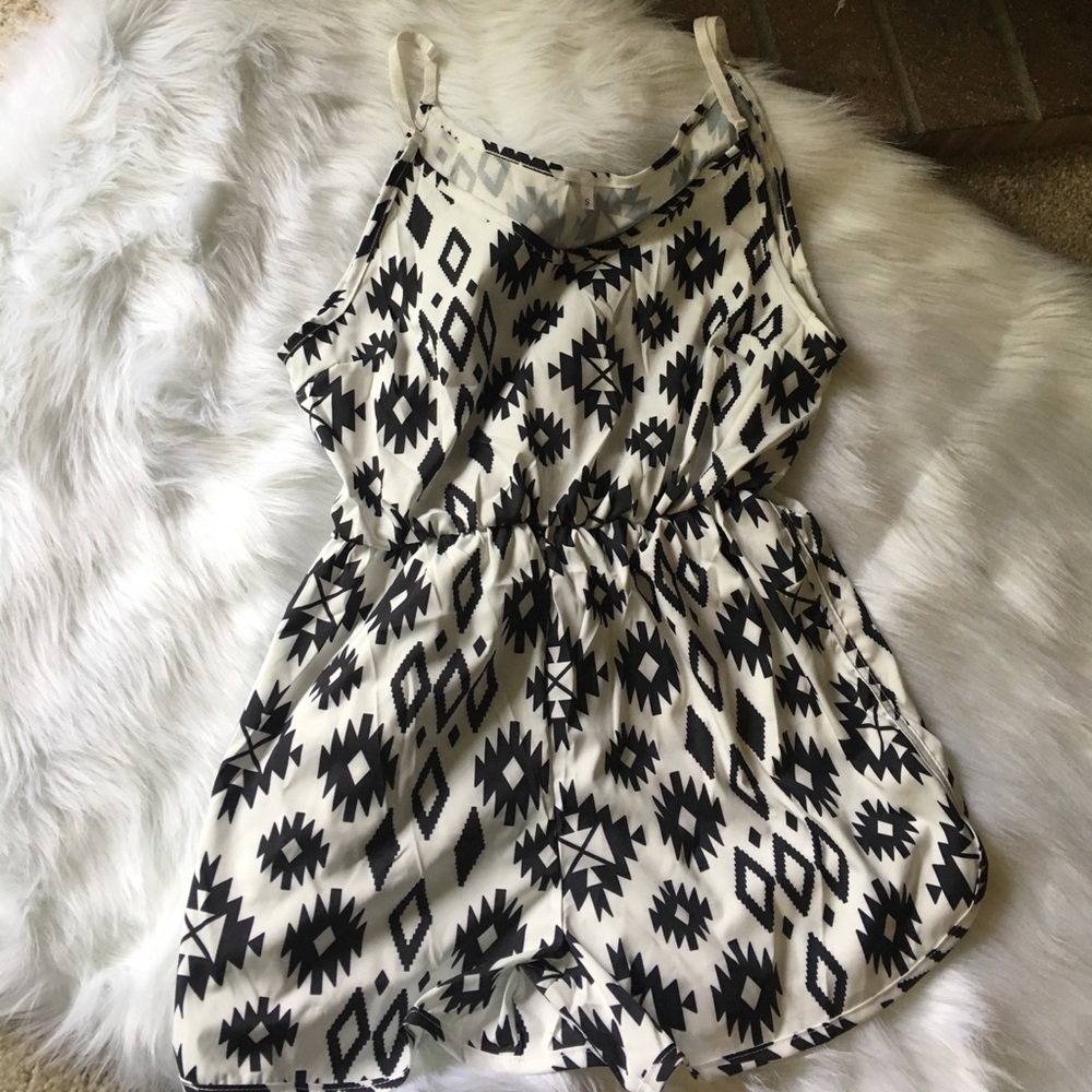 Tribal print romper