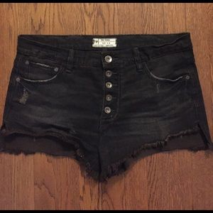 Black jean short free people