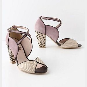 Faryl Robin Anthropologie Mixed Media Heels 🌷