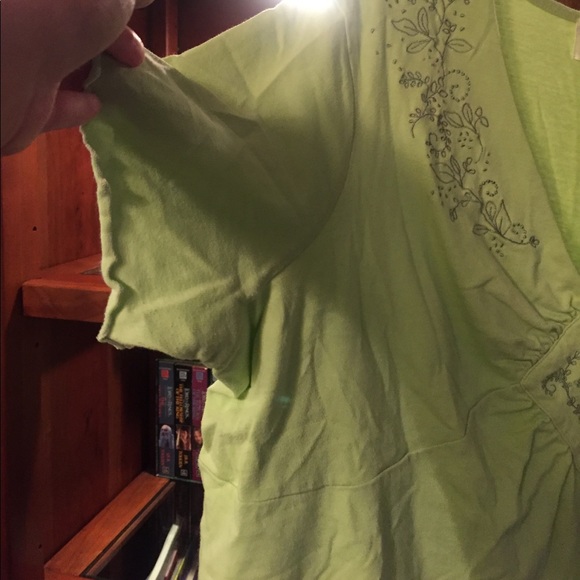 Green Embroidered Blouse size 1X - Picture 4 of 5