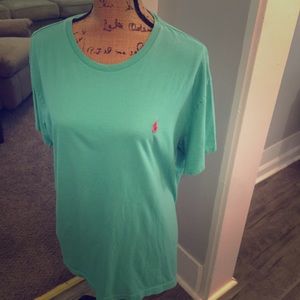 Polo by Ralph Lauren t-shirt teal w/red polo