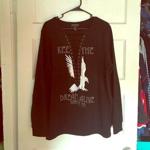 Forever 21+ Lace up front Sweater