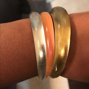Set of 3 Alexis Bittar Lucite  Bangles