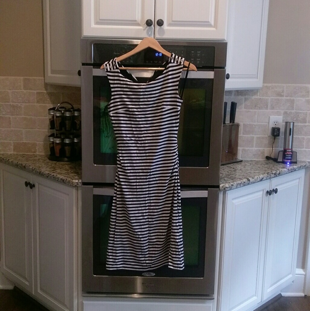Black & white stripe dress