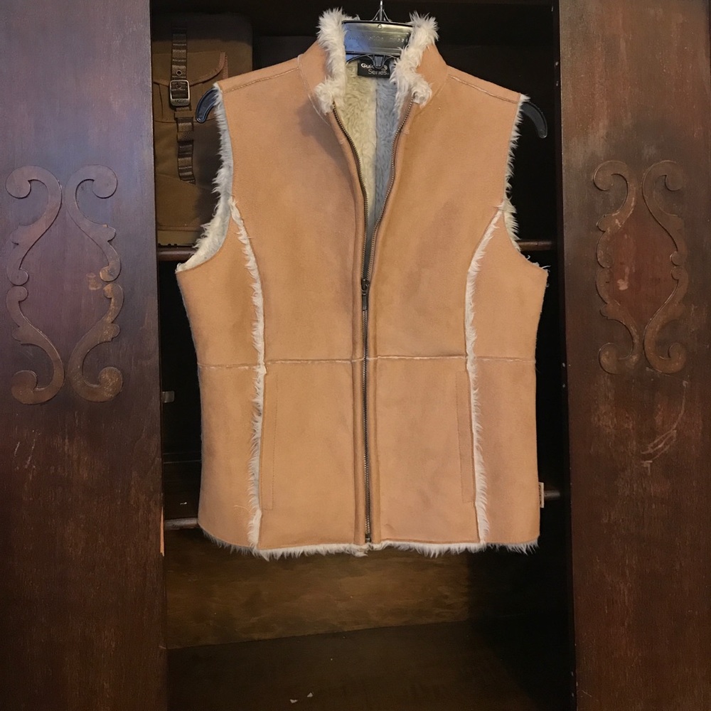 Suede/Faux Fur Vest