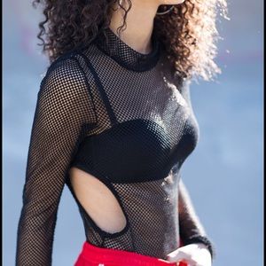 Stevie Cut Out Mesh Bodysuit