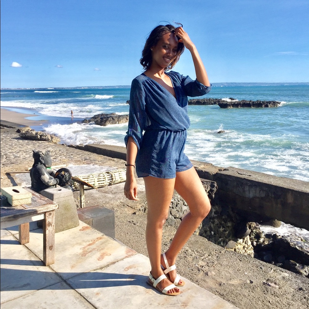 Navy Blue Romper