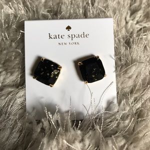 Kate Spade black multi-glitter earrings