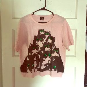 Pretty Snake Pink Mountain of Kitties sweater
