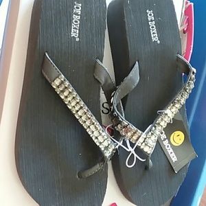 Joe Boxer Rhinestone Sandals