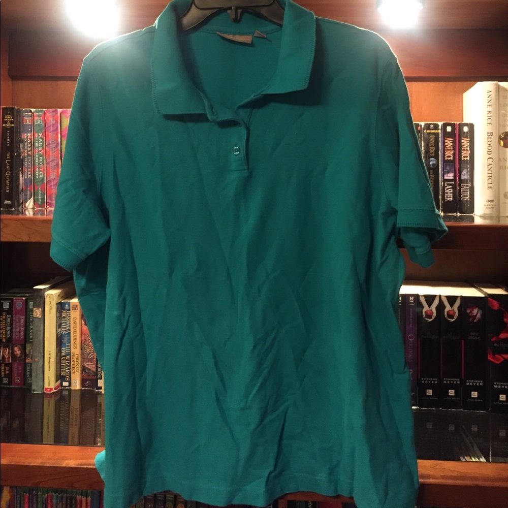 Teal Polo Top size 2X