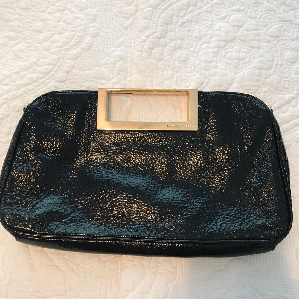 Michael Kors black clutch with strap