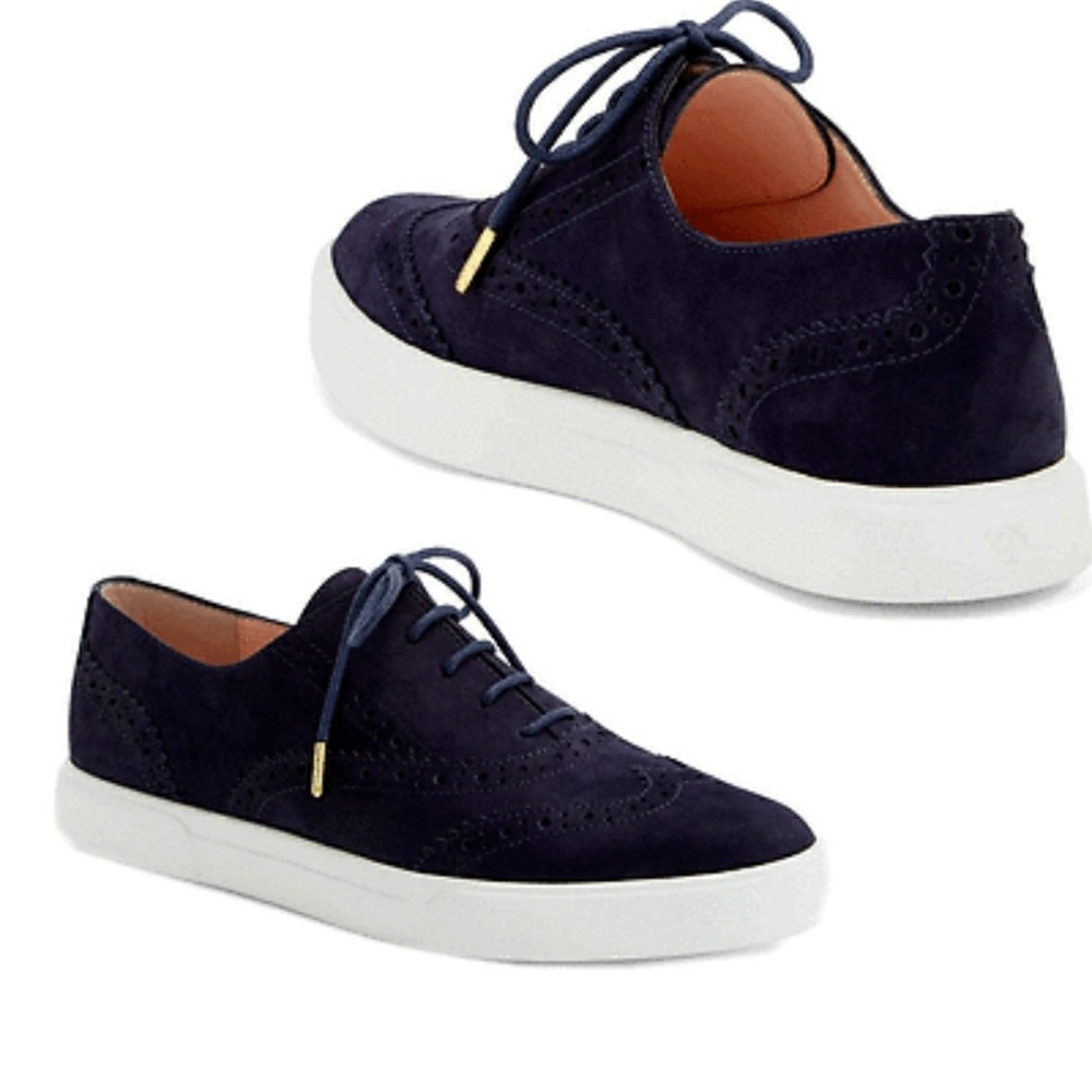 Kate Spade Catlyn Navy Suede Oxford Sneaker