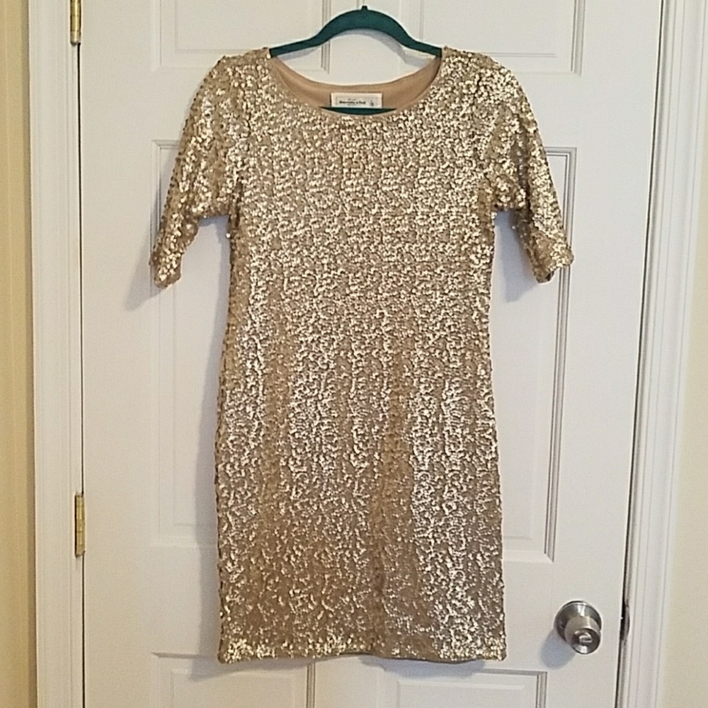 Abercrombie Gold Sequin Dress - NWT!