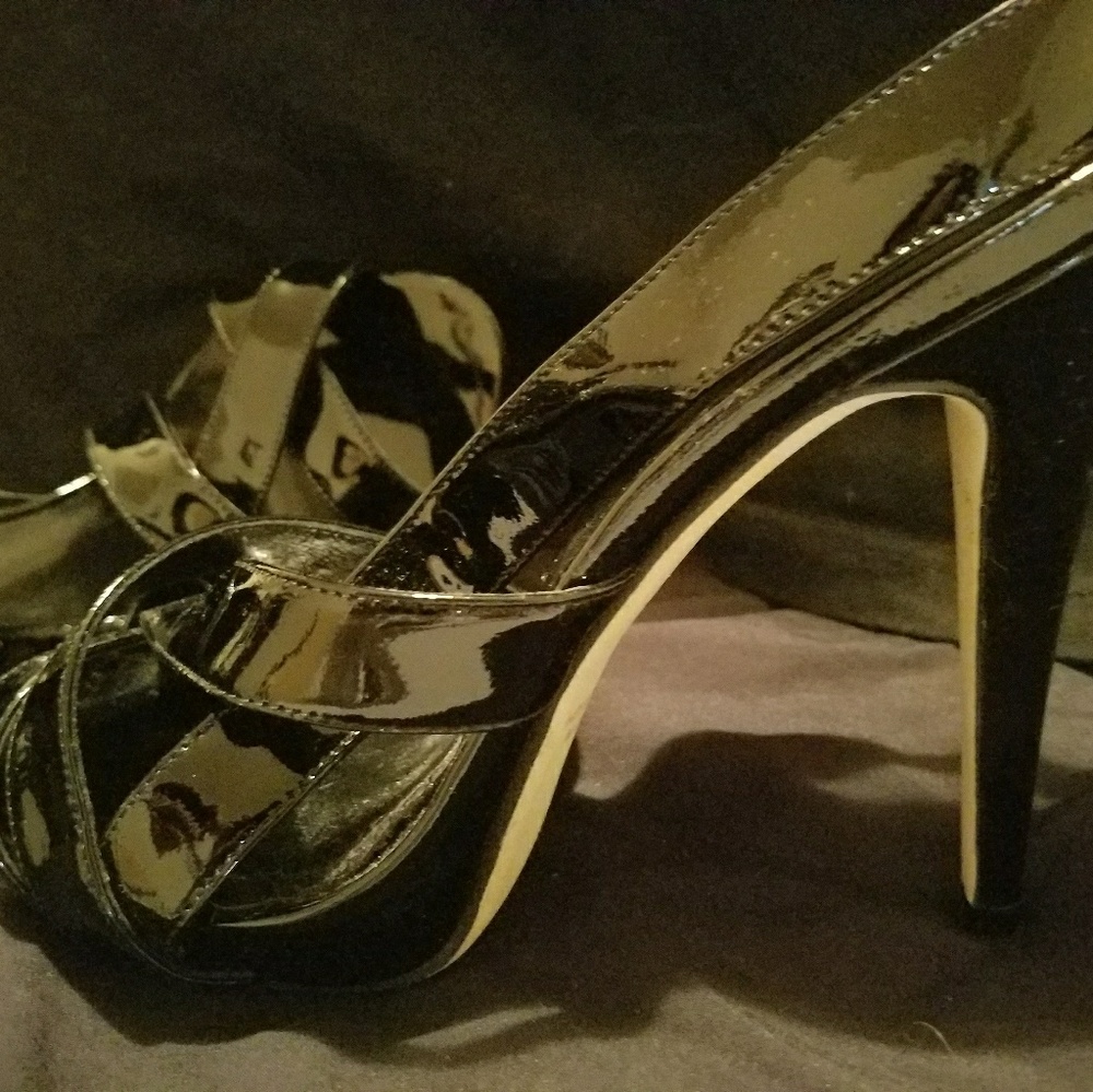 Black Open Toe heels