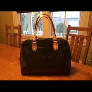 Michael Kors Black Patent Logo Handbag