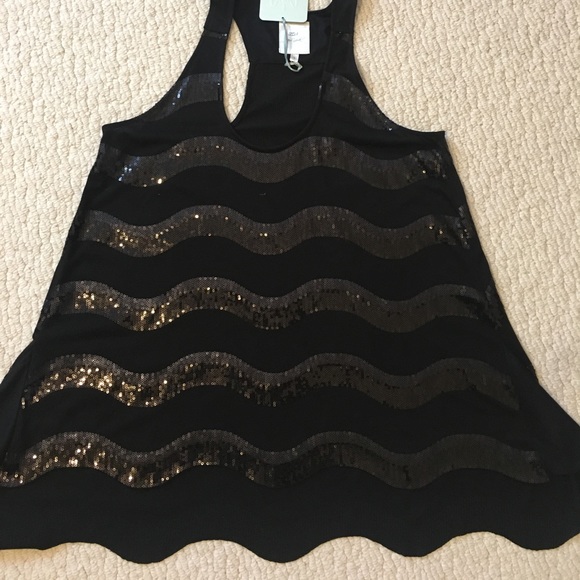 Zoa sparkly beaded tank top. Medium/Large - Picture 2 of 3