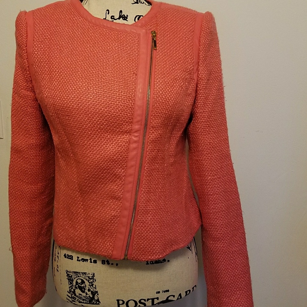Textured Side Zip Blazer
