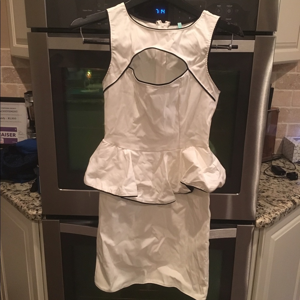 White peplum dress