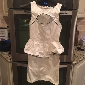 White peplum dress
