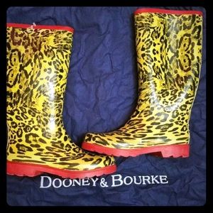 Steve Madden leopard rain boots