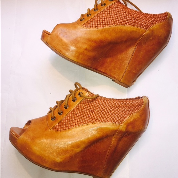 Cooperative Shoes - 🍁🍂Platform Weaved Peek-Boo Toe Shoes🍂🍁