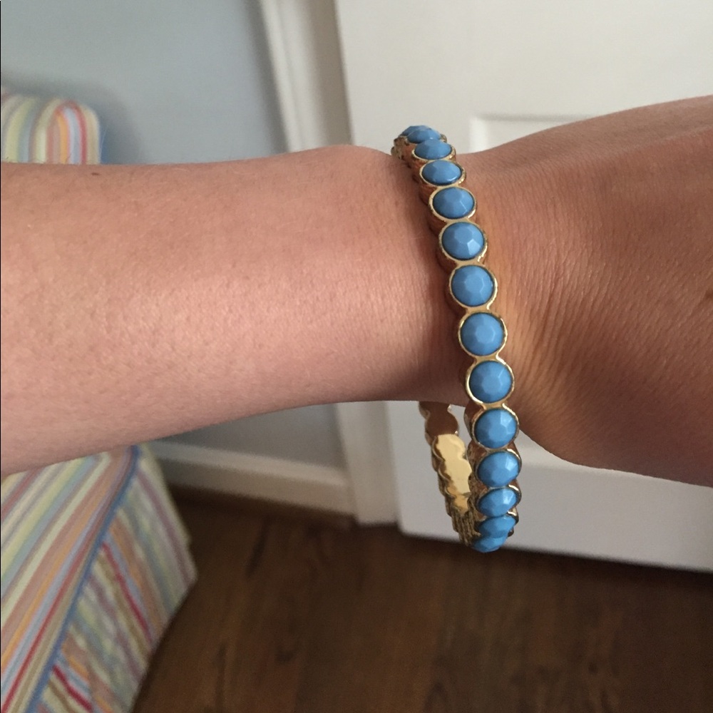Lilly Pulitzer Blue and Gold Bangle Bracelet