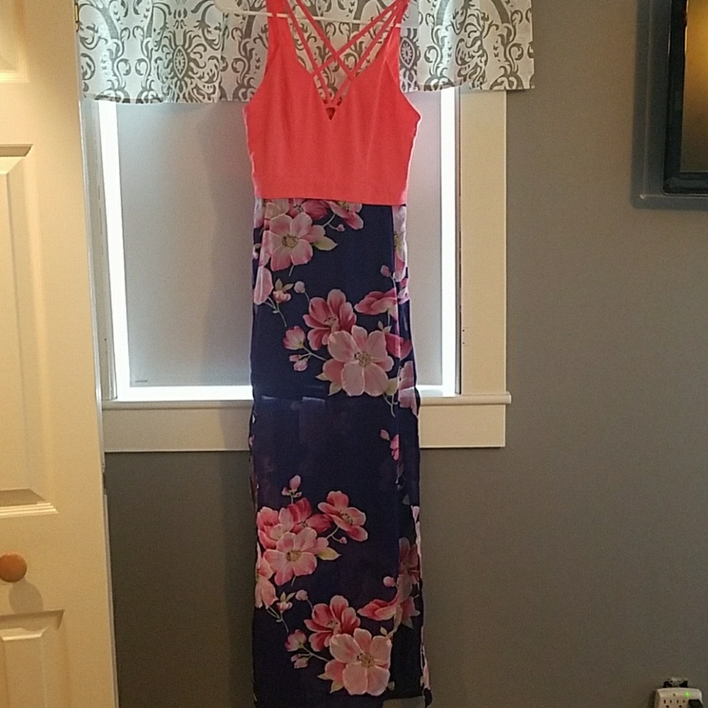 Beautiful long summer dress, colorful