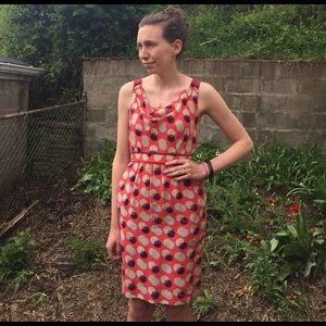 Silk Anthropologie Patterned Dress
