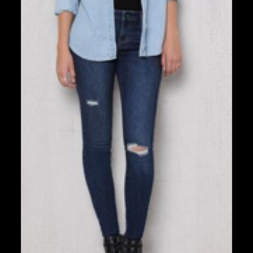 PacSun Ripped Low Rise Skinny Jeans Sz 25