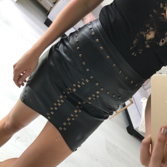 Ladakh Dresses & Skirts - Vegan Leather Studded skirt