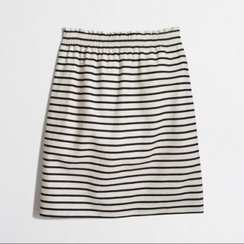 Jcrew striped lined skirt