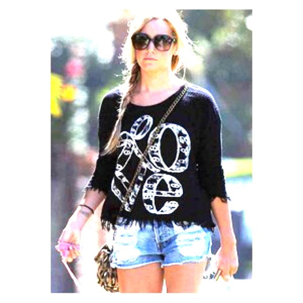 Lauren Moshi Love Bracelet Willow Crop  Sweater