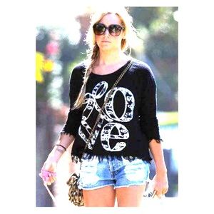 Lauren Moshi Love Bracelet Willow Crop  Sweater