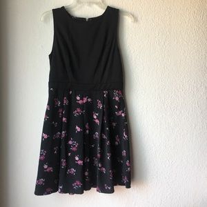 Black/floral print dress