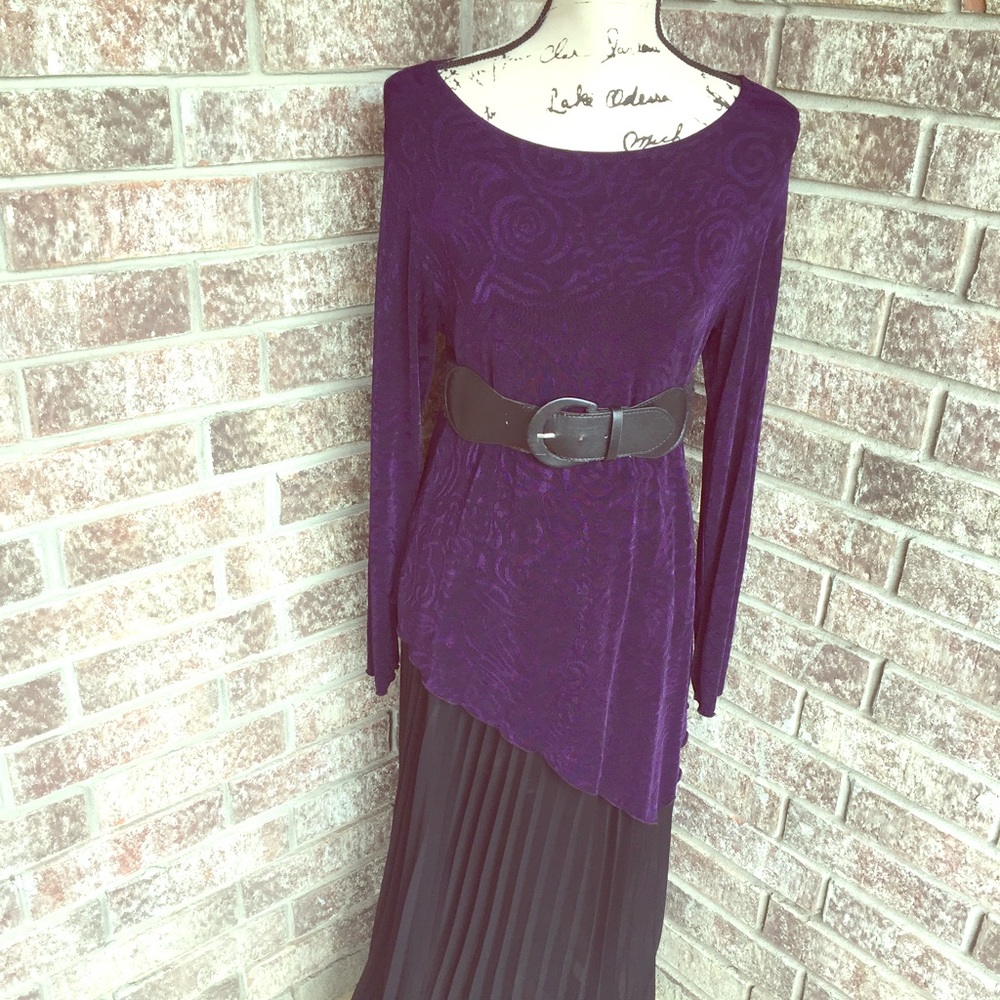 ✈️🚕Chico's 1 Travelers Purple Top🚖🛫