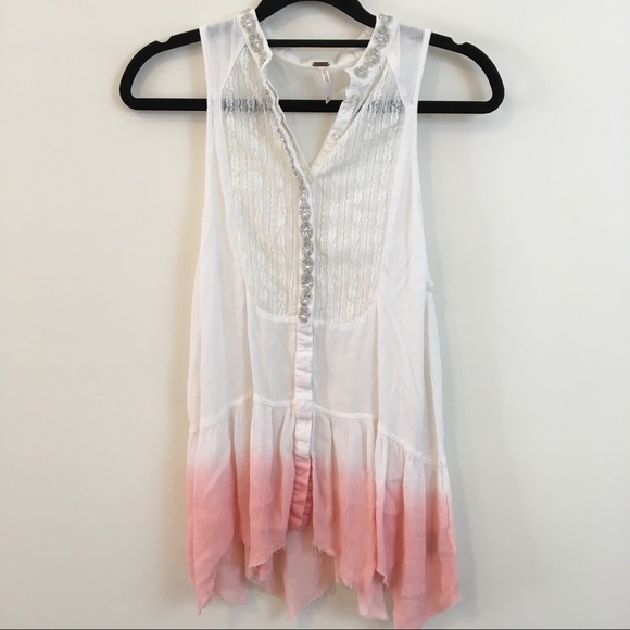 Free People Tops - Free People Top with Silver Beading