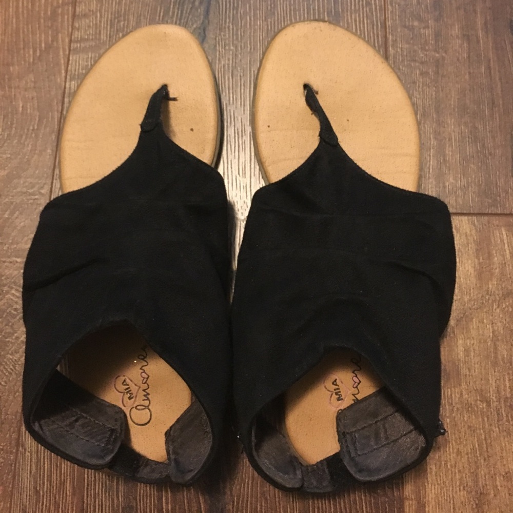black sandals