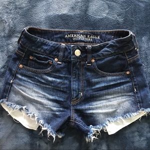 Distressed Denim Shorts