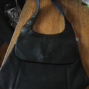 Black leather purse