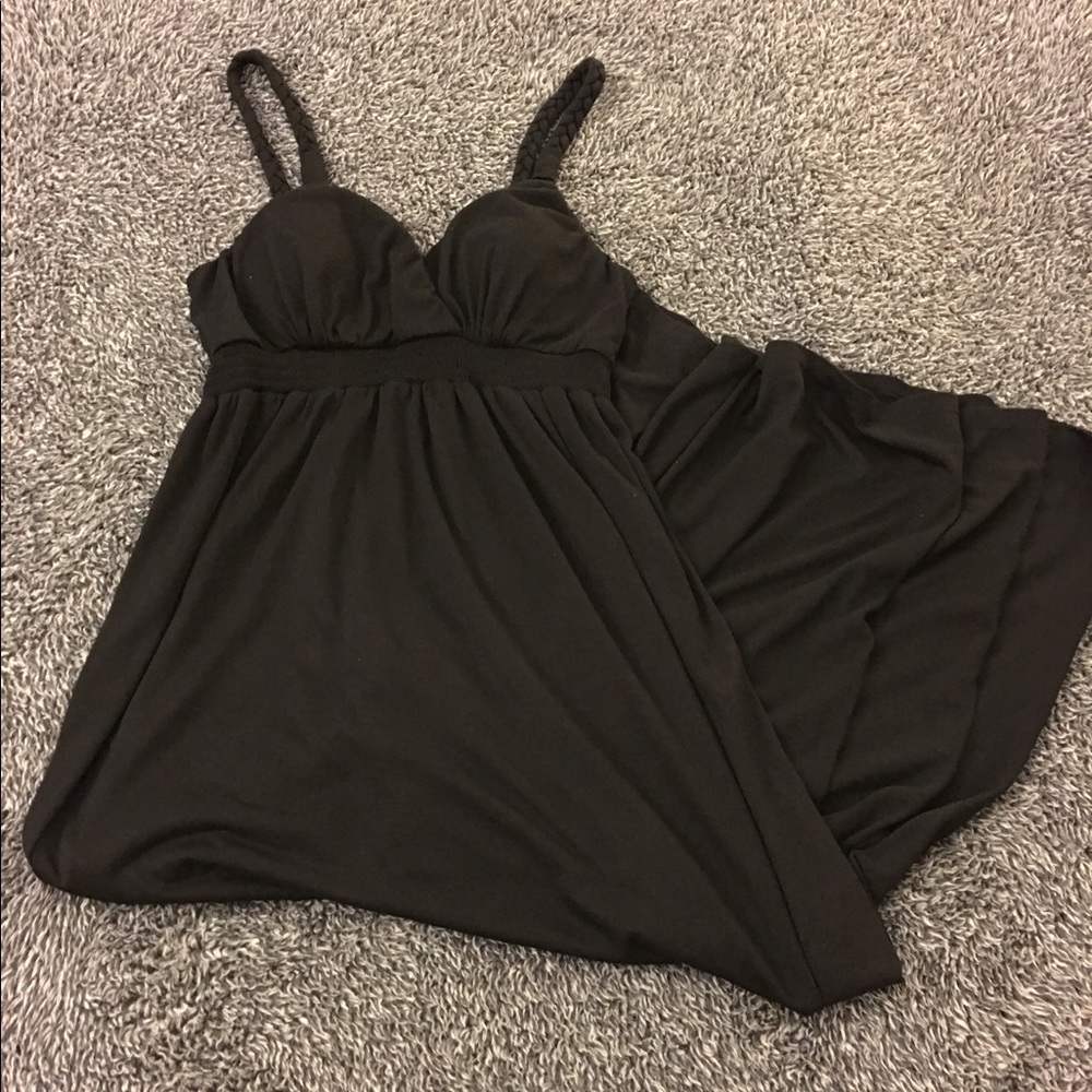 Black | maxi dress | knit fabric | dress only - Picture 6 of 8