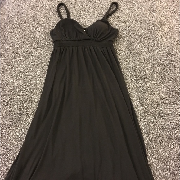 Black | maxi dress | knit fabric | dress only - Picture 5 of 8